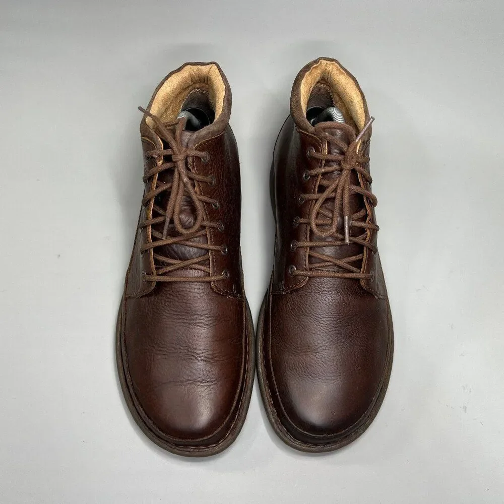 Born Nigel Boots Men's Size 11.5 Dark‎ Brown Leather Lace Up Casual Ankle Chukka